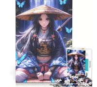 Rompecabezas para Adultos 1000 Samurai Guardian de The Juego de ingenio interacción Entre Padres e Hijos fortalece el Amor Entre Parejas 38x52cm