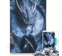 Rompecabezas para Adultos 1000 samuráis contra Dragones Juego de ingenio interacción Entre Padres e Hijos fortalece el Amor Entre Parejas 38x26cm
