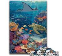 Rompecabezas para Adultos 1000 Sea World Adecuado para Mayores de 14 años Juego de Juguete Intelectual Juego Educativo para cumpleaños y Navidad 26x38cm
