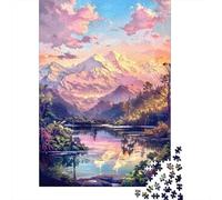 Rompecabezas para Adultos 1000 Serene Mountain Reflections Rompecabezas para Adultos Juego Práctico Corte De Precisión Regalos para Amigos Y Familiares 52x38cm/1000pcs