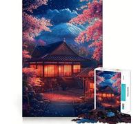 Rompecabezas para Adultos 1000 Serenidad en Flor de Cerezo - Juego Creativo de Corte Premium,Juguete para divertirse en el Tiempo Libre,decoración navideña (50x75cm)