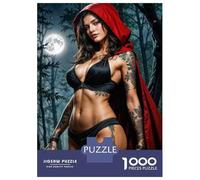 Rompecabezas para Adultos 1000 Sexy Little Red Riding Hood Costume Rompecabezas para Adultos Juego Práctico Corte De Precisión Regalos para Amigos Y Familiares 70x50cm/1000pcs