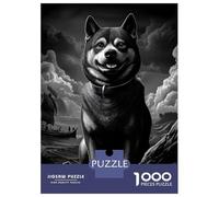 Rompecabezas para Adultos 1000 Shiba Inu Dog with Ship Rompecabezas para Adultos Juego De Ingenio Análisis Y Lógica Desafiante De Completar 70x50cm/1000pcs