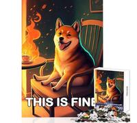 Rompecabezas para Adultos 1000 Shiba Is Fine Juguete Educativo Regalo de cumpleaños Juego práctico Interesante para Reducir el estrés tamaño 38x52cm