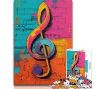 Rompecabezas para Adultos, 1000 símbolos Musicales, Ideal para Adolescentes, un Divertido Regalo y Actividad para el hogar, Ideal para días de Lluvia (tamaño 38x26cm)