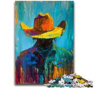 Rompecabezas para Adultos 1000 Sombreros de Vaquero para Mayores de 14 años, Juegos educativos para Adultos y Adolescentes, Obra de Arte de Regalo, 50x75cm