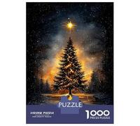 Rompecabezas para Adultos 1000 Starry Night Serenity Illuminated Christmas Tree Rompecabezas para Adultos Juegos Relajantes Montaje De Patrones Regalos para Amigos Y Familiares 70x50cm/1000pcs
