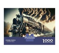 Rompecabezas para Adultos 1000 Steam Locomotive Train Rompecabezas para Adultos Juegos Relajantes Montaje De Patrones Regalos para Amigos Y Familiares 70x50cm/1000pcs