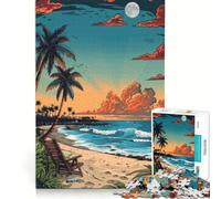 Rompecabezas para Adultos 1000 Sunset Beach Bliss Juego de ingenio interacción Entre Padres e Hijos fortalece el Amor Entre Parejas 38x26cm