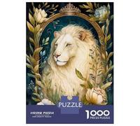 Rompecabezas para Adultos 1000 The White Lion Rompecabezas para Adultos Juegos Relajantes Montaje De Patrones Regalos para Amigos Y Familiares 38x26cm/1000pcs