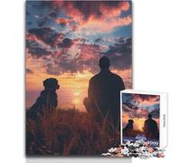 Rompecabezas para Adultos 1000 Un Hombre con Perro en Mente Juguetes Juegos educativos Decoración de Pared Regalos de Amigo Secreto Tamaño 38x52cm