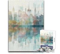Rompecabezas para Adultos 1000 Un Reflejo de la Ciudad de Nueva York Juguetes Juegos educativos Decoración de Pared Regalos de Amigo Secreto Tamaño 38x26cm