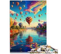 Rompecabezas para adultos 1000 unidades globos aerostáticos coloridos para divertirse en familia, 50 x 70 cm, mejora el amor entre parejas para los 14 años y más