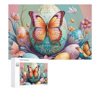 Rompecabezas para adultos, 1000 unidades, huevos de Pascua, mariposas, flores, adolescentes, juguetes antiestrés, regalos para mujeres, actividades divertidas en casa, 1000 piezas
