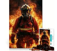 Rompecabezas para Adultos 1000 Valientes Bomberos en Acción Juego Creativo de Corte Premium Juguete Diversión Ociosa Arte Navideño Exhibición (50x75cm)
