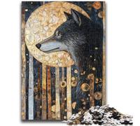 Rompecabezas para Adultos 1000 Wolf Art para Mayores de 14 años Juego de ingenio Adultos y Adolescentes 50x75cm