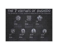 Rompecabezas para Adultos 1000pcs(38x26cm) 7 Virtues of Bushido - Samurai Code For Success Rompecabezas para Adultos Juego Familiar Corte De Precisión Cumpleaños Y Navidad 1000pcs(38x26cm)
