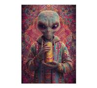 Rompecabezas para Adultos 1000pcs(38x26cm) Alien Drinking Beverage Can Rompecabezas para Adultos Juego De Ingenio Regalo De Cumpleaños Cumpleaños Y Navidad 1000pcs(38x26cm)