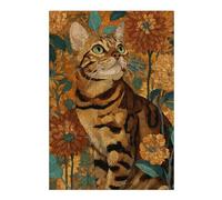 Rompecabezas para Adultos 1000pcs(38x26cm) Autumnal Cat Garden Artwork Rompecabezas para Adultos Juego De Ingenio Corte De Precisión Actividades Divertidas En Casa 1000pcs(38x26cm)