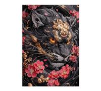 Rompecabezas para Adultos 1000pcs(38x26cm) Black Panther with Gold Accents Rompecabezas para Adultos Juegos Familiares Regalos para Mujeres Regalos para Amigos Y Familiares 1000pcs(38x26cm)