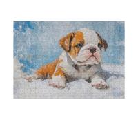 Rompecabezas para Adultos 1000pcs(38x26cm) Bulldog Puppy Oil Painting Bulldog Puppy Decor Rompecabezas para Adultos Juego Práctico Difícil Difícil Cumpleaños Y Navidad 1000pcs(38x26cm)