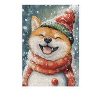 Rompecabezas para Adultos 1000pcs(38x26cm) Christmas Shiba Inu Dog Art Print-2 Rompecabezas para Adultos Juego De Ingenio Regalo De Cumpleaños Desafío Educativo 1000pcs(38x26cm)