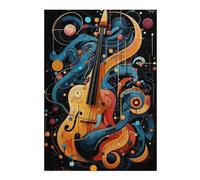Rompecabezas para Adultos 1000pcs(38x26cm) Colorful Abstract Violin Art Rompecabezas Juguetes Antiestrés Corte De Precisión Cumpleaños Y Navidad 1000pcs(38x26cm)