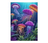 Rompecabezas para Adultos 1000pcs(38x26cm) Colorful Jellyfish Dance Rompecabezas para Adultos Juego De Ingenio Regalo De Cumpleaños Cumpleaños Y Navidad 1000pcs(38x26cm)