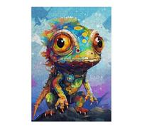 Rompecabezas para Adultos 1000pcs(38x26cm) Colorful Lizard Art Print-1 Rompecabezas para Adultos Juguetes De Bricolaje Decoración Perfecta Regalos De Cumpleaños Y Únicos 1000pcs(38x26cm)