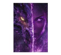 Rompecabezas para Adultos 1000pcs(38x26cm) Dragon Vs. Woman Purple Power Showdown Rompecabezas para Adultos Juguetes Antiestrés Carrera De Velocidad Manual Gran Regalo para Jugar 1000pcs(38x26cm)