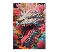Rompecabezas para Adultos 1000pcs(38x26cm) Dragon'S Fiery Floral Fantasy Rompecabezas para Adultos Juguetes De Bricolaje Decoración Perfecta Regalos De Cumpleaños Y Únicos 1000pcs(38x26cm)