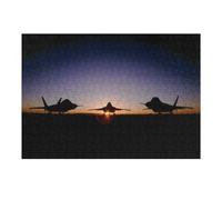Rompecabezas para Adultos 1000pcs(38x26cm) F-22 Raptor Silhouettes Rompecabezas para Adultos Juegos Relajantes para La Diversión Familiar Difícil Y Desafiante 1000pcs(38x26cm)