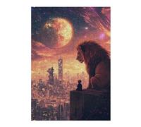 Rompecabezas para Adultos 1000pcs(38x26cm) Fantasy Cityscape with Lion and Child Rompecabezas para Adultos Juego De Ingenio Regalo De Cumpleaños Cumpleaños Y Navidad 1000pcs(38x26cm)