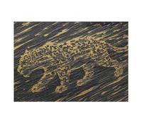 Rompecabezas para Adultos 1000pcs(38x26cm) Golden Leopard on Black Textured Background Rompecabezas para Adultos Juego Práctico Difícil Difícil Cumpleaños Y Navidad 1000pcs(38x26cm)