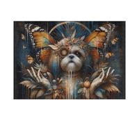 Rompecabezas para Adultos 1000pcs(38x26cm) Magical Butterfly Dog Artwork Rompecabezas para Adultos Juegos Familiares Desafío Difícil Desafío Difícil 1000pcs(38x26cm)