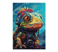 Rompecabezas para Adultos 1000pcs(38x26cm) Rompecabezas Colorful Lizard Astronaut Art Print Rompecabezas para Adultos Juegos Familiares Ensamblaje De Patrones Difícil Y Desafiante 1000pcs(38x26cm)