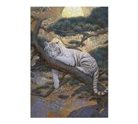 Rompecabezas para Adultos 1000pcs(38x26cm) S White Tiger Moonlit Forest Rompecabezas para Adolescentes Juguetes Antiestrés Desafío Difícil Regalo De Cumpleaños, Regalos, 1000pcs(38x26cm) S