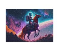 Rompecabezas para Adultos 1000pcs(38x26cm) Space Astronaut Riding Rompecabezas para Adultos Juegos Relajantes Alivia El Estrés Desafiante De Completar 1000pcs(38x26cm)