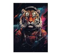 Rompecabezas para Adultos 1000pcs(38x26cm) Tiger Astronaut Space Art Print-3 Rompecabezas para Adultos Juego Familiar Difícil Cumpleaños 1000pcs(38x26cm)