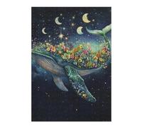 Rompecabezas para Adultos 1000pcs(38x26cm) Whale with Flowers in Space-2 Rompecabezas para Adultos Juguetes Antiestrés Regalo De Cumpleaños Desafiante De Completar 1000pcs(38x26cm)