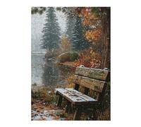 Rompecabezas para Adultos 1000pcs(38x26cm) Winter Serenity by The Lake Rompecabezas para Adolescentes Juguetes Antiestrés Desafío Difícil Regalo De Cumpleaños, Regalos, 1000pcs(38x26cm)