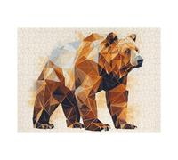 Rompecabezas para Adultos 1000pcs(52x38cm) Abstract Brown Bear Rompecabezas para Adultos Juegos Relajantes Alivia El Estrés Desafiante De Completar 1000pcs(52x38cm)