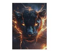Rompecabezas para Adultos 1000pcs(52x38cm) Black Panther with Electric Energy Rompecabezas para Adultos Juego De Ingenio Regalo De Cumpleaños Desafío Educativo 1000pcs(52x38cm)
