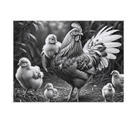 Rompecabezas para Adultos 1000pcs(52x38cm) Chicken Family Farm Scene Rompecabezas para Adultos Juegos Familiares Desafío Difícil Desafío Difícil 1000pcs(52x38cm)