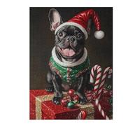 Rompecabezas para Adultos 1000pcs(52x38cm) Christmas French Bulldog Gifts Rompecabezas para Adolescentes Juguetes Antiestrés Desafío Difícil Regalo De Cumpleaños, Regalos, 1000pcs(52x38cm)