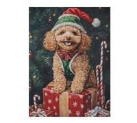 Rompecabezas para Adultos 1000pcs(52x38cm) Christmas Poodle with Presents-8 Rompecabezas para Adultos Juego De Ingenio Corte De Precisión Actividades Divertidas En Casa 1000pcs(52x38cm)