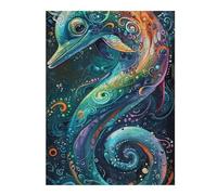 Rompecabezas para Adultos 1000pcs(52x38cm) Colorful Abstract Sea Horse Art Rompecabezas para Adultos Juego Familiar Mejora La Memoria Interacción Entre Padres E Hijos 1000pcs(52x38cm)