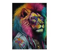 Rompecabezas para Adultos 1000pcs(52x38cm) Colorful Lion Art Print-11 Rompecabezas para Adultos Juego De Ingenio Decoración De Pared Cumpleaños 1000pcs(52x38cm)