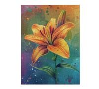 Rompecabezas para Adultos 1000pcs(52x38cm) Colorful Tiger Lily Art Print-3 Rompecabezas para Adolescentes Juguetes Antiestrés Desafío Difícil Regalo De Cumpleaños, Regalos, 1000pcs(52x38cm)
