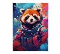 Rompecabezas para Adultos 1000pcs(52x38cm) Cosmic Red Panda Explorer-5 Rompecabezas para Adultos Juego De Ingenio Decoración De Pared Cumpleaños 1000pcs(52x38cm)